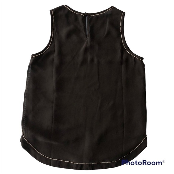 Olive & OAK Beaded sequin muscle shirt tank top. Fits oversized Small & Medium - Picture 4 of 12